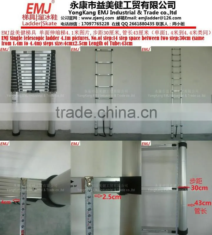 2m Single Telescopic ladder