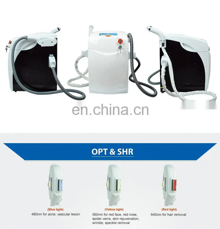 portable Opt RF Skin Care Hair Removal Rejuvenation Beauty machine factory price for sale