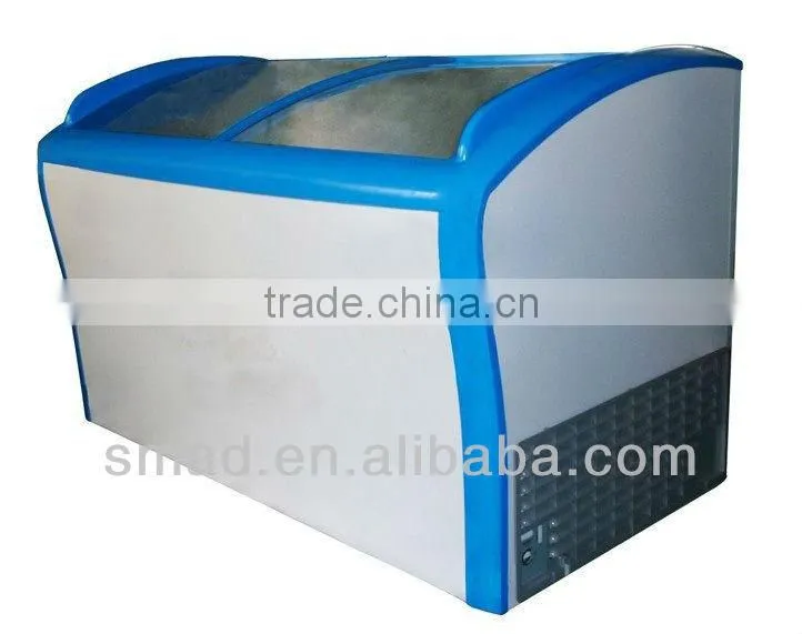 china glass door refrigerated display fridge for meat, pizza,cake