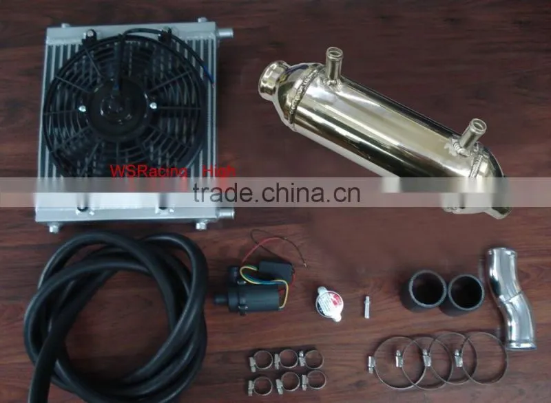 4x10 inch water barrel intercooler and piping kit for universal performance car
