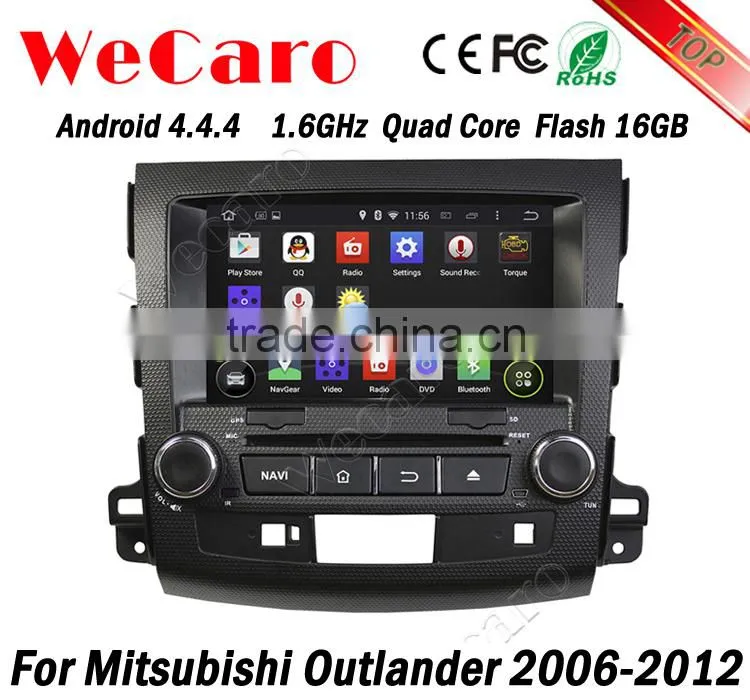 Wecaro WC-MO8063 android 4.4.4 car dvd player for mitsubishi outlander 2006 - 2012 3G wifi playstore
