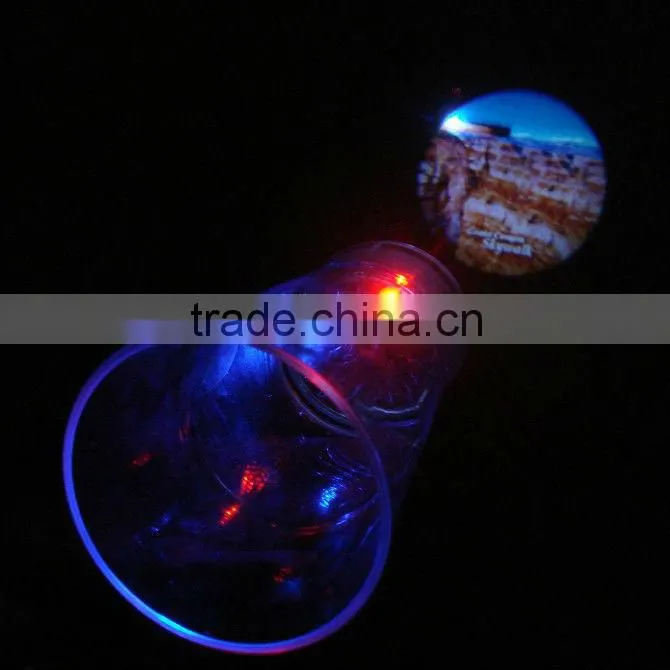 Promotional LED Logo Projector cups, led flashlight cup, led logo projection cup