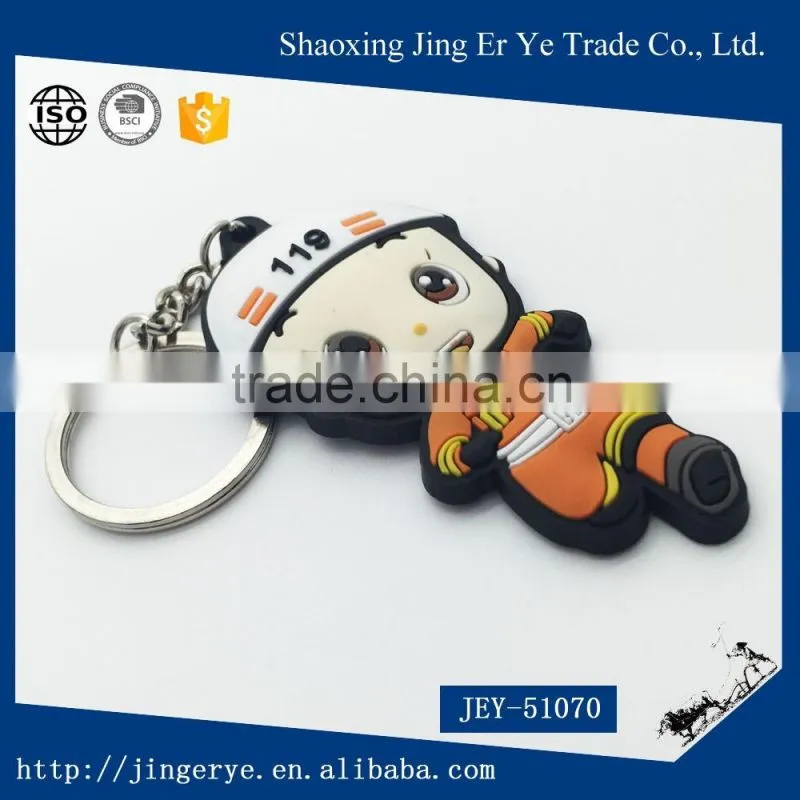 Cartoon Fireman ABS Keychain