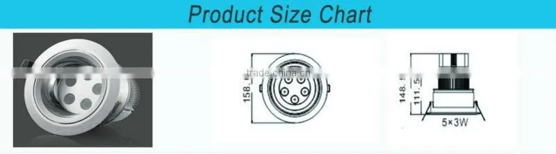 158mm*91.5mm 5W LED Down Lamps