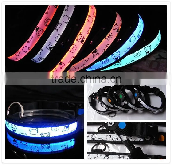 Led Shining Dog Collars on Neck, Glow in the Dark