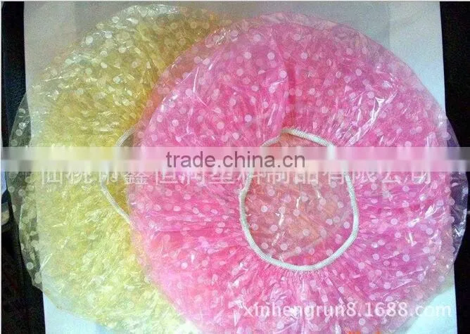 China factory price disposable plastic PE printed soft shower cap