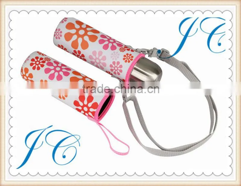 Custom Neoprene coffee milk tea cup cooler holder sleeve printing flowers