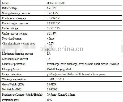 PWM Solar Charge Controller 6Vfor pest control Application for solar street light system