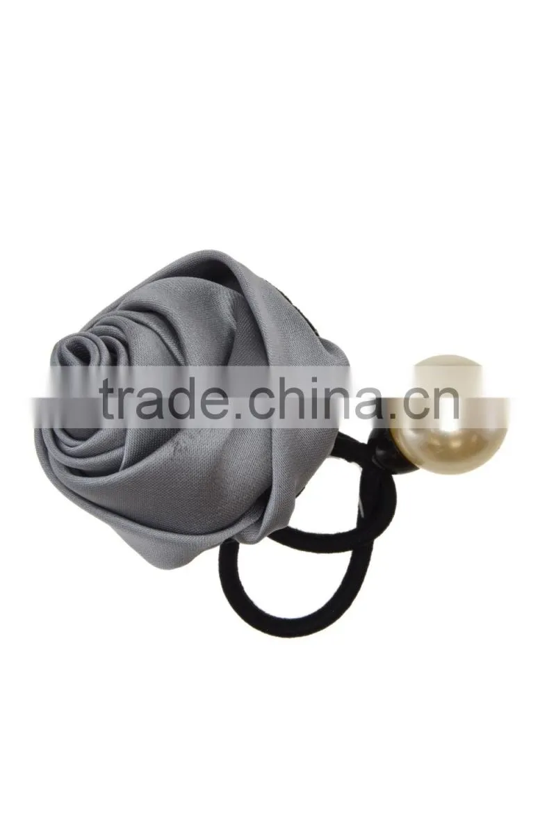 Acetate Satin Rosette Elastic/Hair Ties
