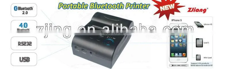 2013 newest 58mm mini thermal bluetooth printer/android bluetooth printer/mini printer for iphone/mini printer for tablet