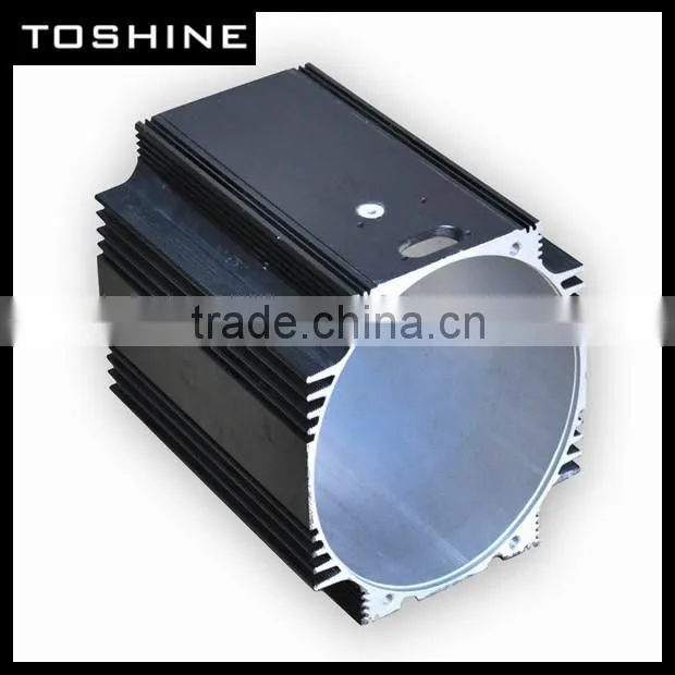 Gold Color Powder Coated Electric Motor Shell Aluminum Profiles