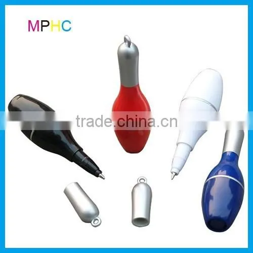 Fancy Portable Small Bottle Shaped Ballpoint Pens with cord for mobile/keychain