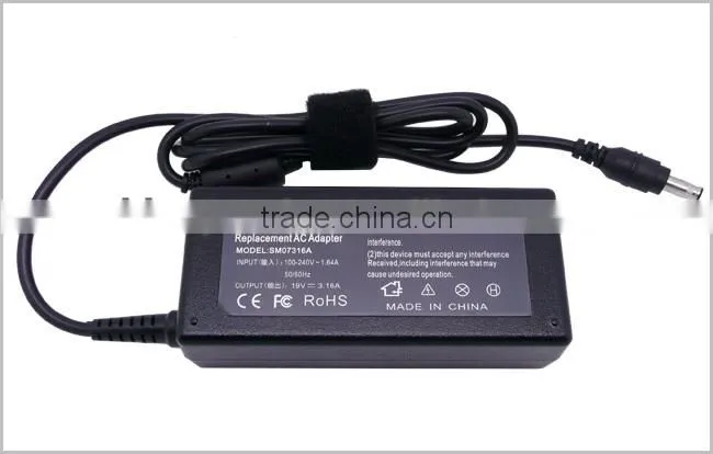 YUNDA Brand notebook charger for SAMSUNG 60W 19V 3.16A