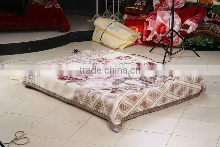 100% polyester warp printed interweaving blanket
