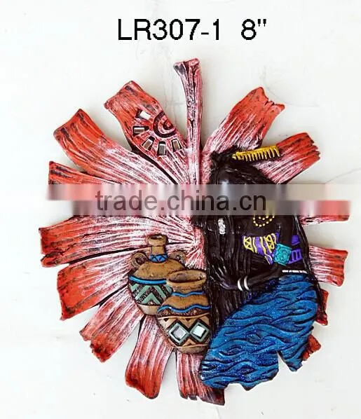 Resin Souvenir Leaf Shape Wall Hanging Ornament