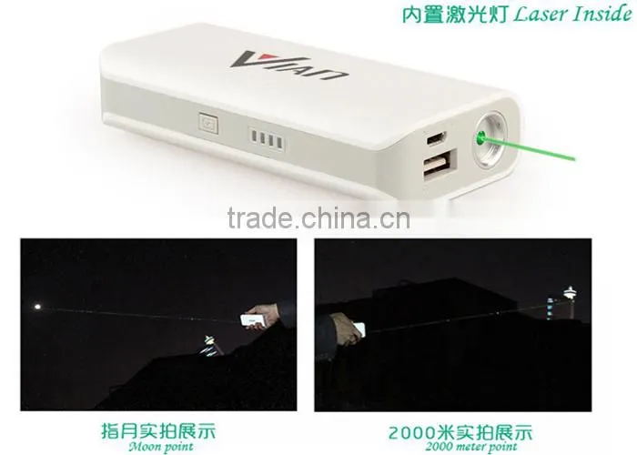 2015 New Trendy Sublimation Power Bank With Laser Pointing Function
