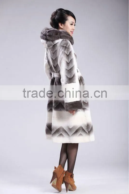 prited beautiful rex fur coat