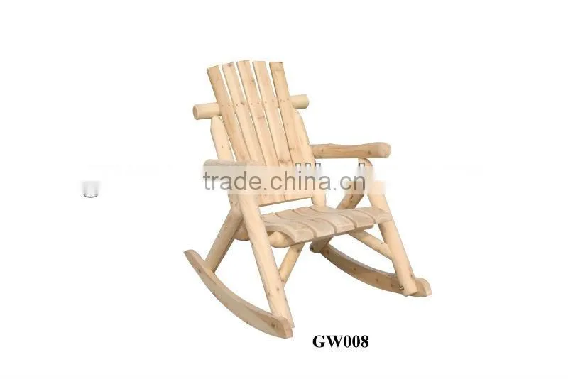 Granco GW002 outdoor furniture Wooden Log double rocker