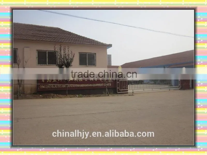 Chemical laboratory equipment corner table/bench against wall