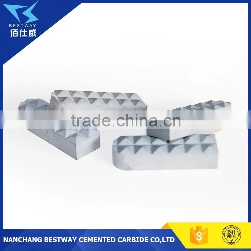 Tungsten carbide gripper jaw insert