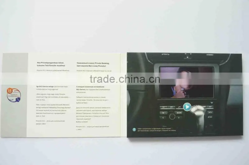 2015 Hot sale video brochure / video book / video card for promotion