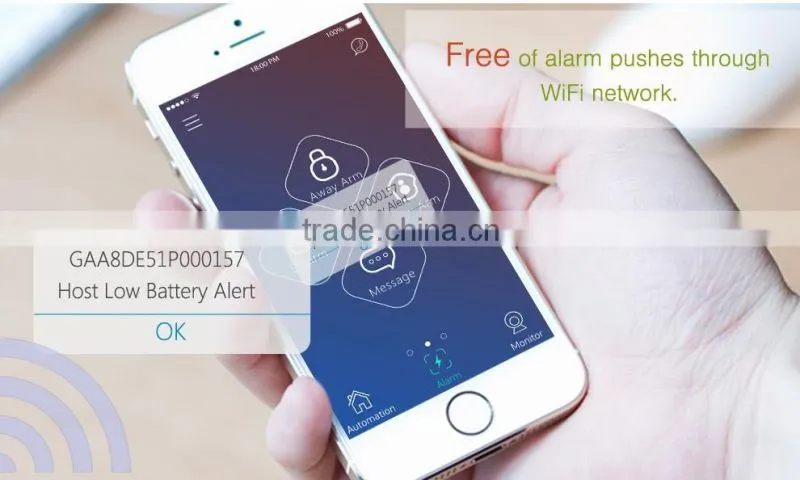 Newest TCP/IP smart home automation WiFi alarm system with IP camera & GSM WiFi GPRS home alarm system WiFi