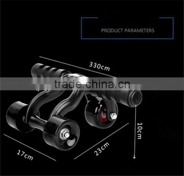 Original Three Ab Wheel Roller With ab Mat Fitness Exerciser Abdomonal Abs Wheels