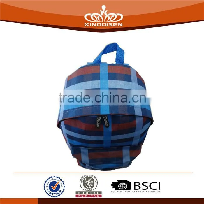 simple design blue stripe 300d leisure backpack