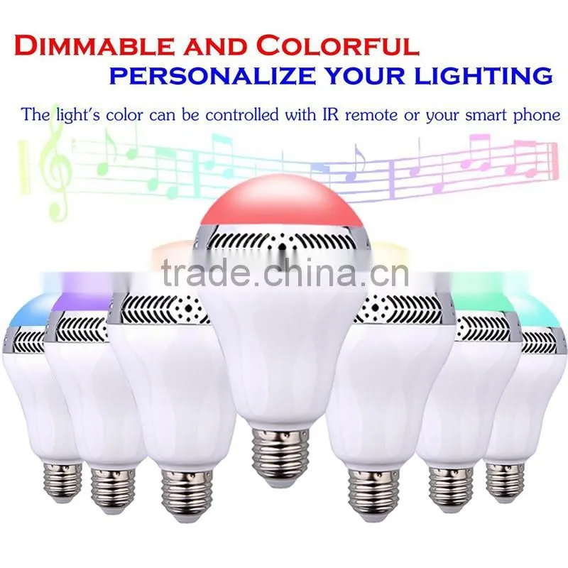 Bluetooth Colorful Smart LED Light Music Speaker