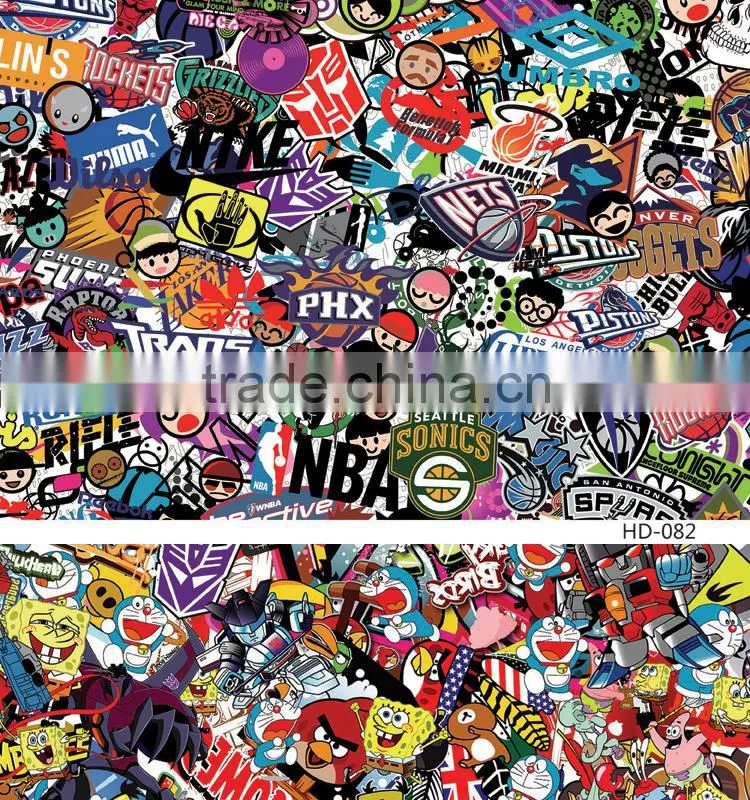 HD-083 Air Bubble Free High Definition Car Body Wrapping Film Design Bomb Sticker