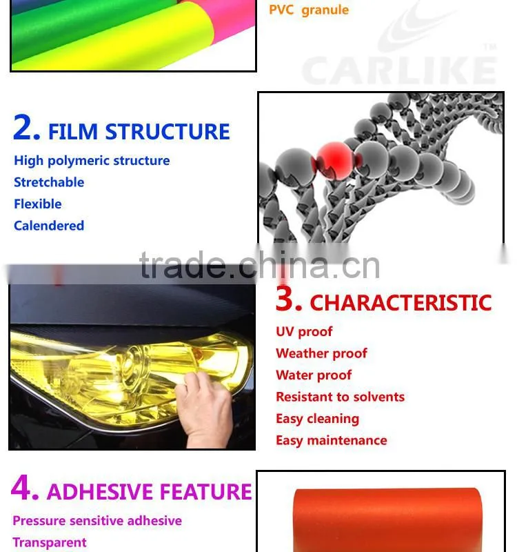 12"x394" New Arrival High Grade Glitter Light Black Car Headlight Wrap Film