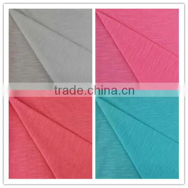 Esse Textile knitted rayon fabric slub jersey fabric in grey solid dyeing for garment