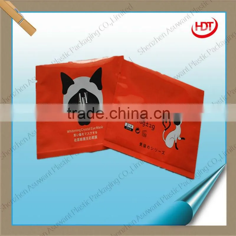 small cosmetic aluminum foil resealable bag for facil mask