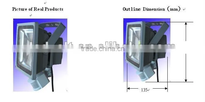 outdoor led flood light with pir sensor10W/20W/30W/50W with CE/RoHS