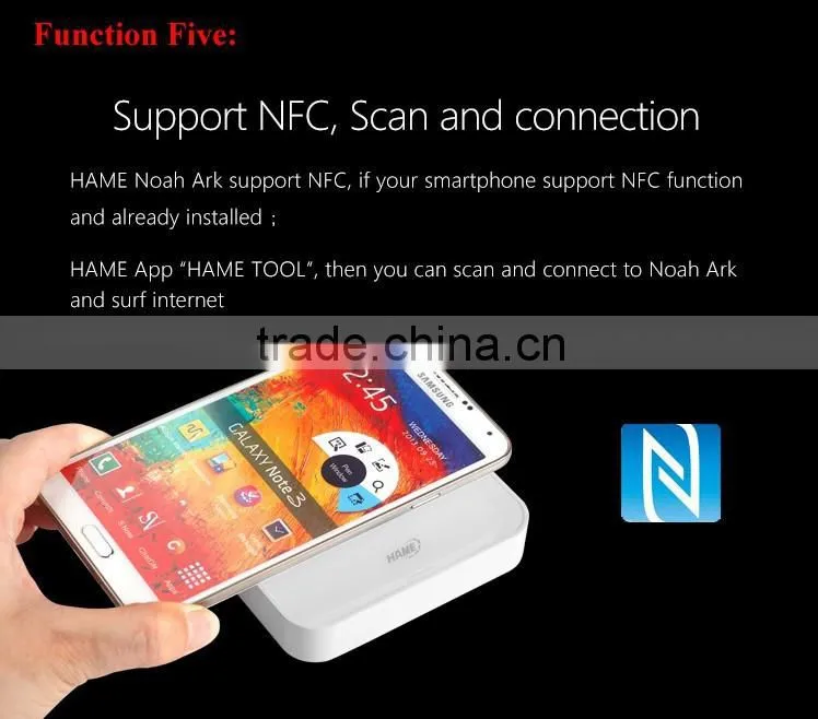 Pocket 3G HSPA+ SIM card Router with 5200mAh Power Bank hame A19 with NFC fast wifi connection