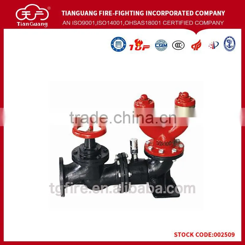 Wall-mounted Siamese connection or assoctate connection in fire connection