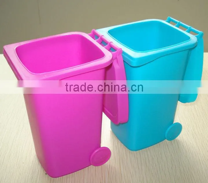HOT fancy desktop mini plastic children trash can