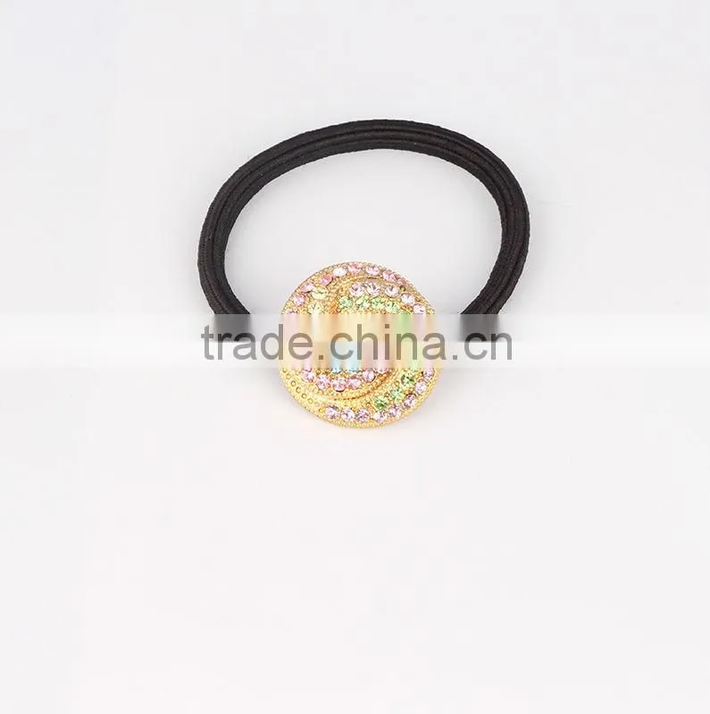 Rhinestone crystal hair scrunchie ,Elastic Ponytail Holder Wholesale MY-014