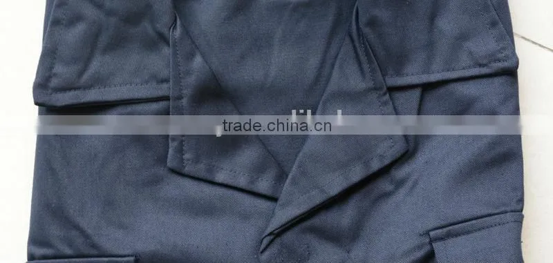 Wholesale smocked clothing boiler suits poly cotton mix fabrics anti-static rip stop safety men's industrial work coverall
