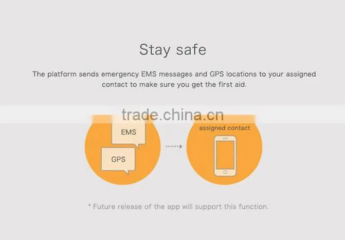 2015 newest xiaomi e06 smart bracelet/wristband touch screen fitness wearable for iOS and android smartphone
