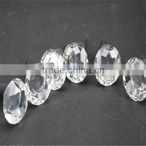2016 Newest Crystal Bottle Stopper/ Diamond Shape Crystal Glass Bottle Stopper for Wedding favors and Party decorations