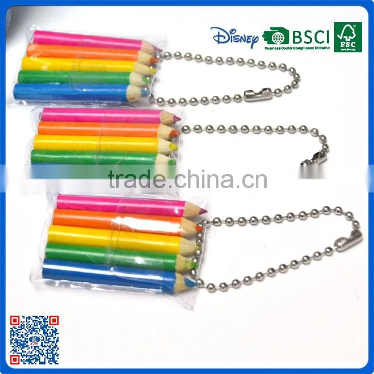 Korean small size novelty colorful pencils into PVC bag