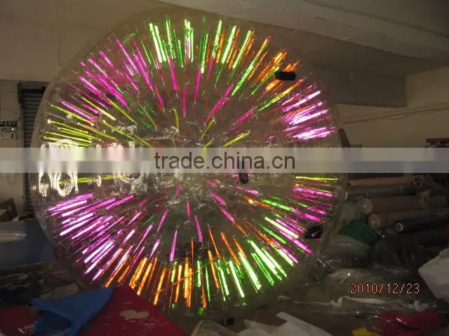 inflatable zorb ball with shinning ropes, safety door and safety belt