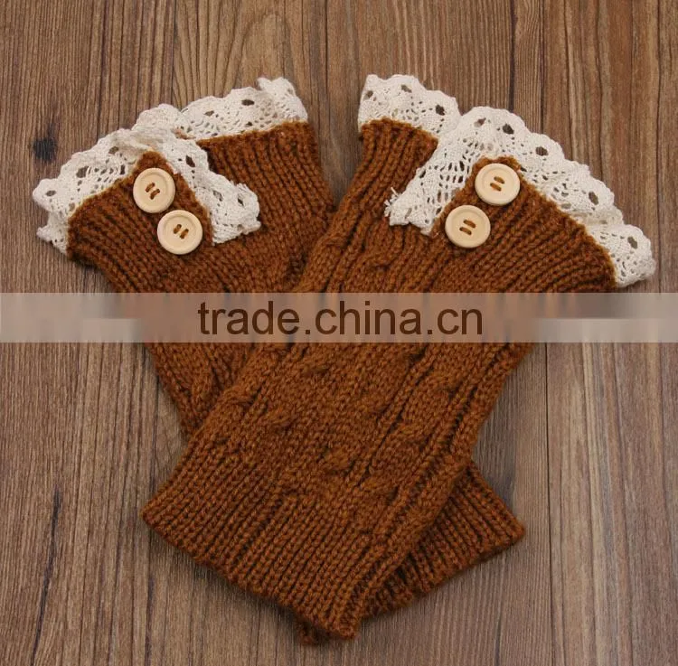 Nice girl crochet knitting lace leg warmer infant warmer boot socks