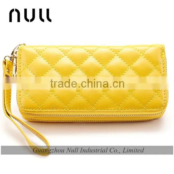 Custom two zipper card wallet latest clutch purses