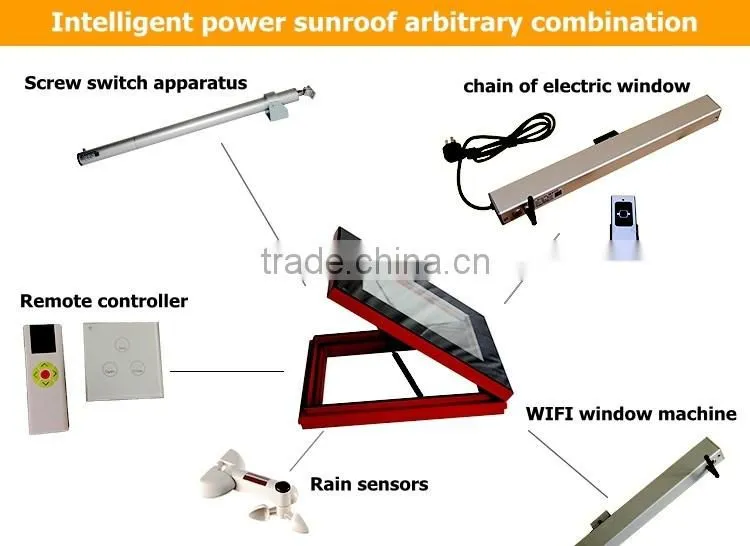 guang zhou Manufacturers selling custom 300MM--2100MM Aluminum alloy electric window