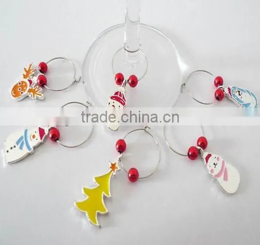 US flag and eagle die cast metal wine charms