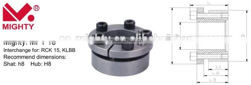 Chiaravalli Standard Self-Centering Medium-High Torque Keyless Locking Assemblies RCK15