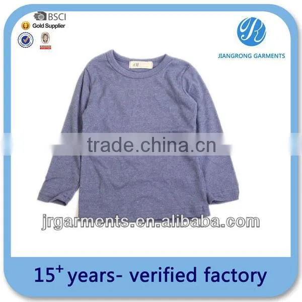 Wholesale Girl's Plain Customise Long Sleeve T shirts with Any Logo