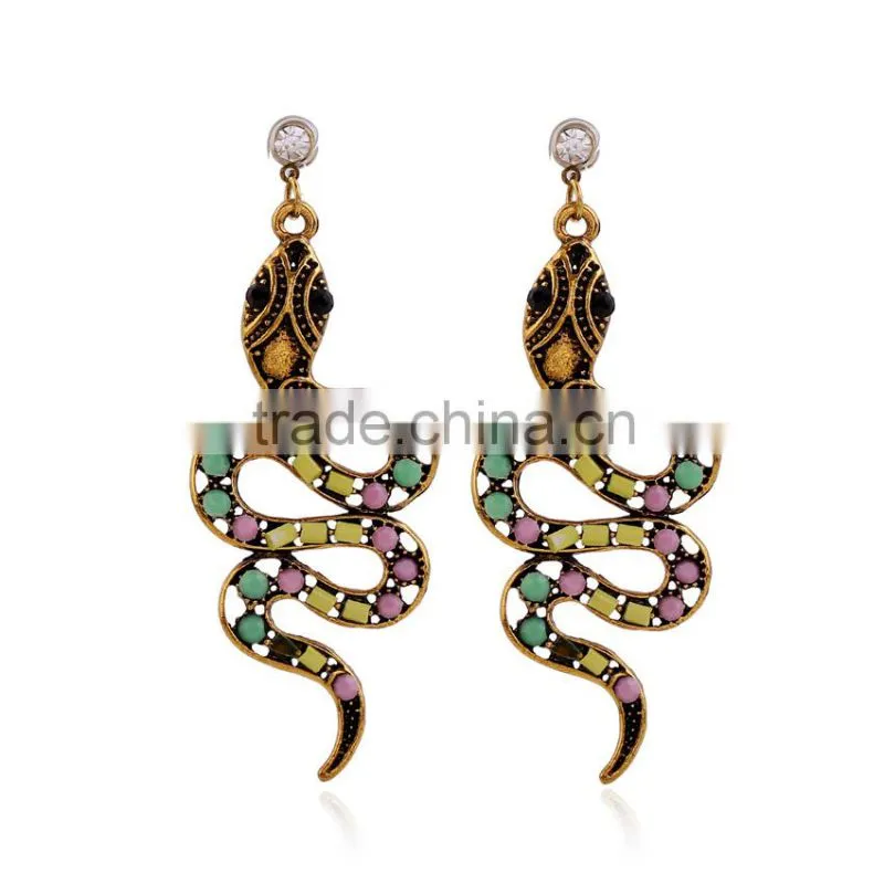 2016 best quantity funky snake beaded jewelry earrings for free sample